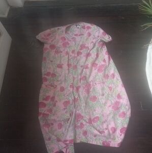 Vintage Basic Edition Womans House Dress Mumu Floral Size Large Colorful